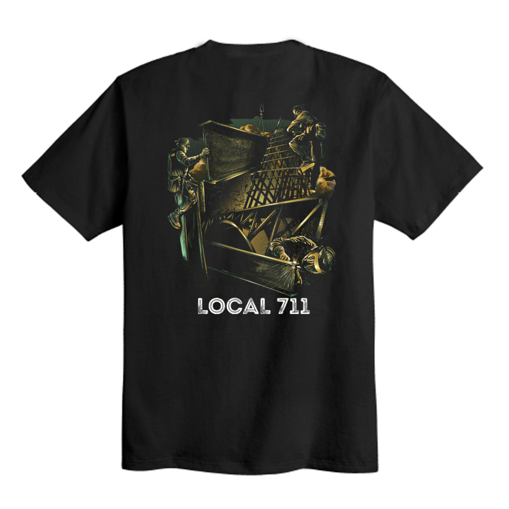 Ironworkers Local 711 - IW In Good Company T-Shirt - Short sleeve (Black)