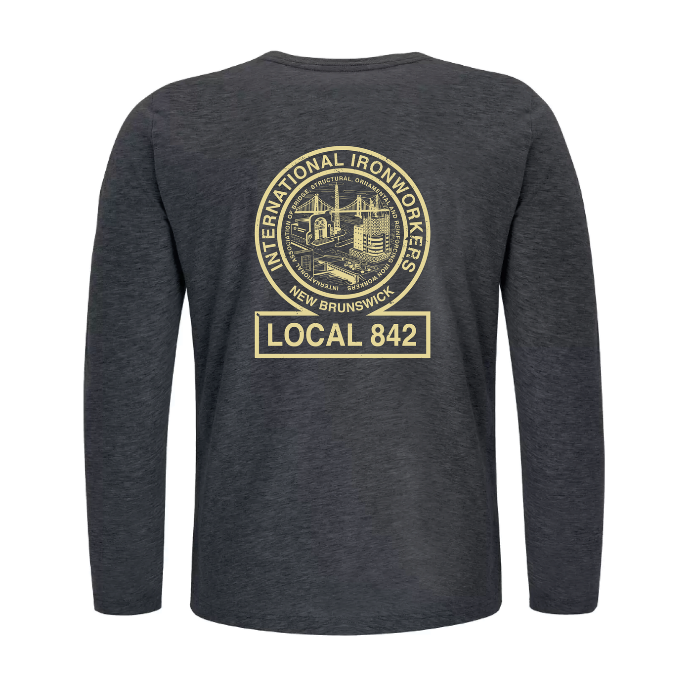 Ironworkers Local 842 Long Sleeve T-Shirt (Charcoal)