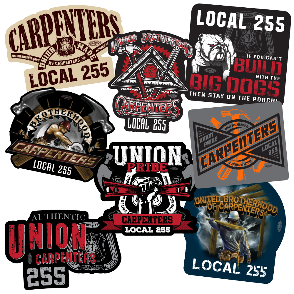 UBC - Union Made Stickers - 8 Pack