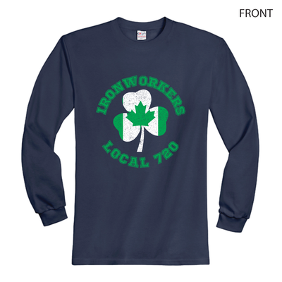 Ironworkers Local 720 - Saint Patrick's Day Long Sleeve T-Shirt (Navy)