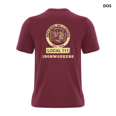Ironworkers Local 711 T-Shirt -Short sleeve (Burgandy)