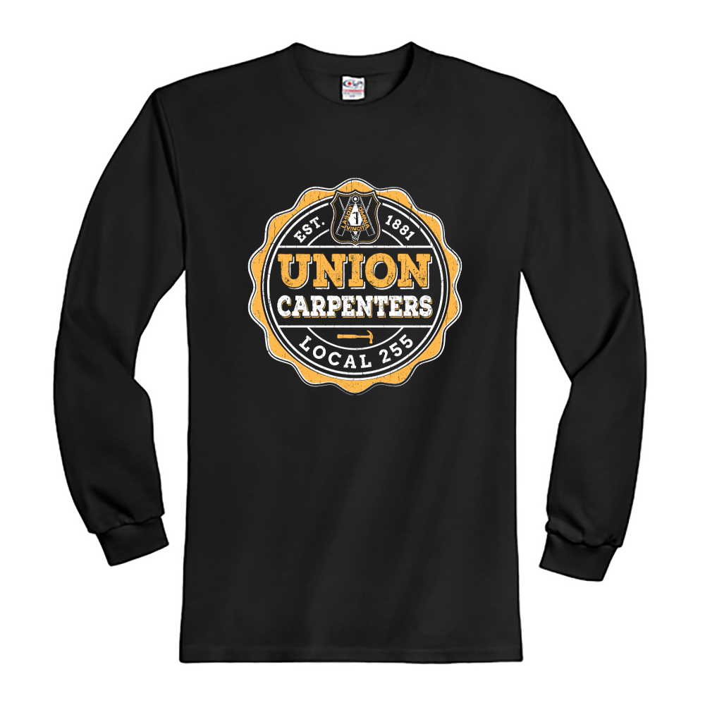 Bulldog Athletic (Gold) - Union Made Black Long Sleeve