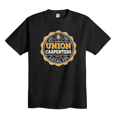 Bulldog Athletic (Gold) - Union Made Black T-Shirt