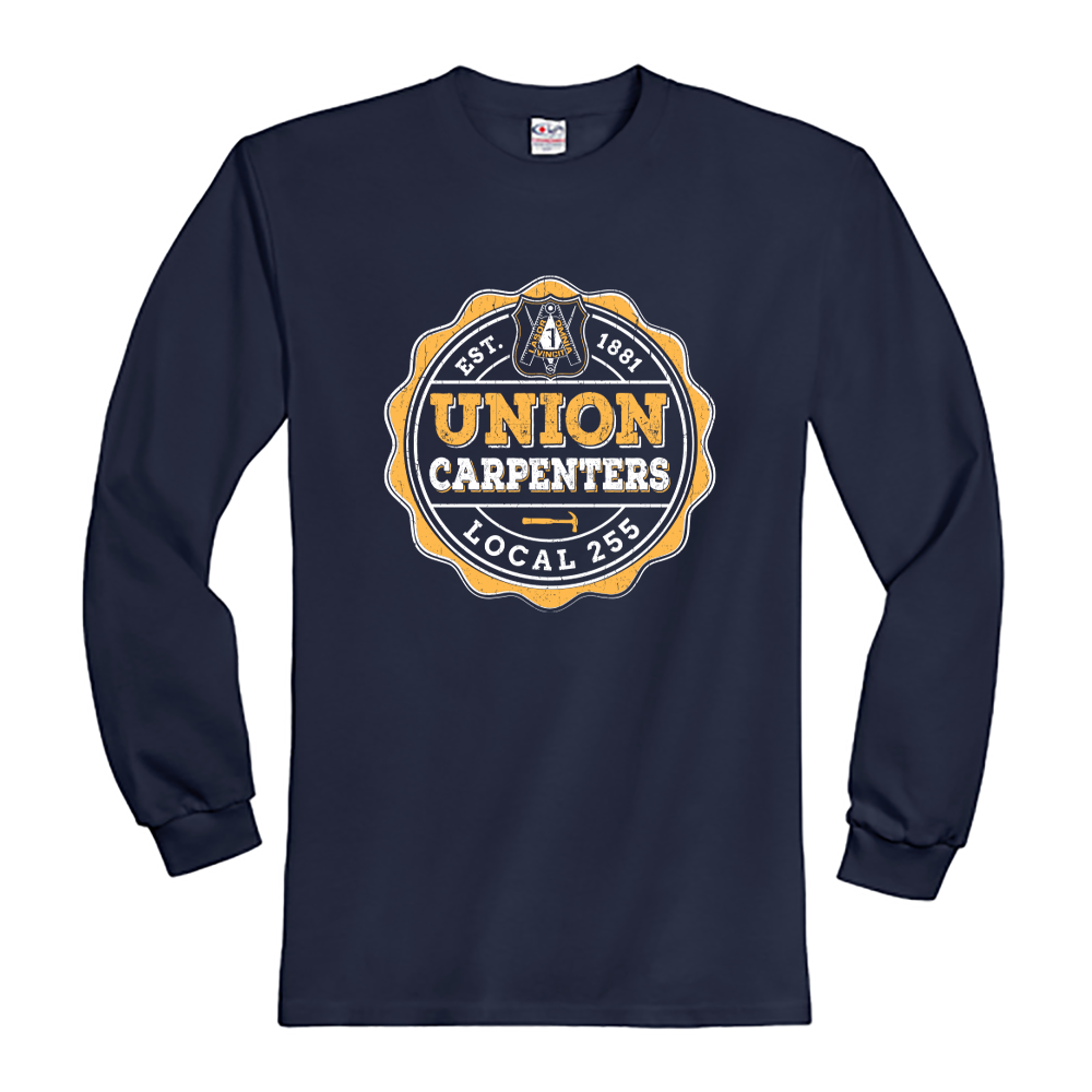 Bulldog Athletic (Gold) - Union Made Navy Long Sleeve