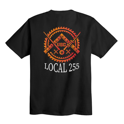 UBC 255 - Fire Blade Saw Union Made Black T-Shirt